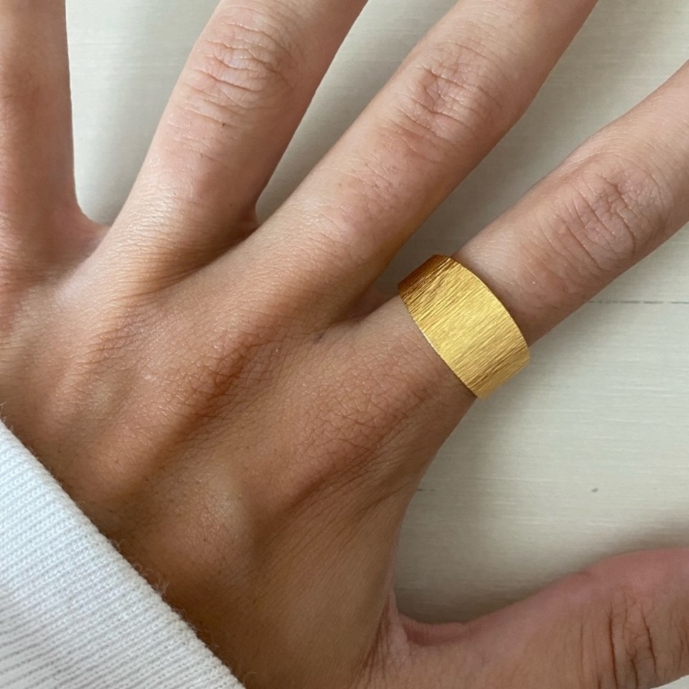 NWOT 10k gold plated madewell chunky ring